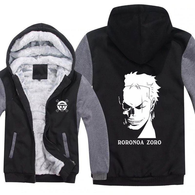 One Piece Roronoa Zoro Cosplay Over Print 3d Fleece Zip Hoodie