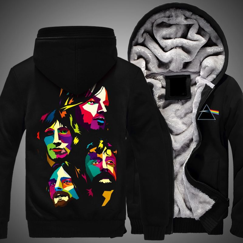 Pinkfloys Idol Over Print 3d Fleece Zip Hoodie