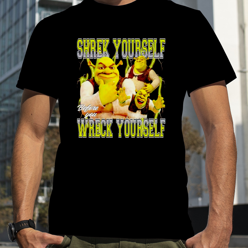 Shrek yourself before you wreck yourself vintage shirt