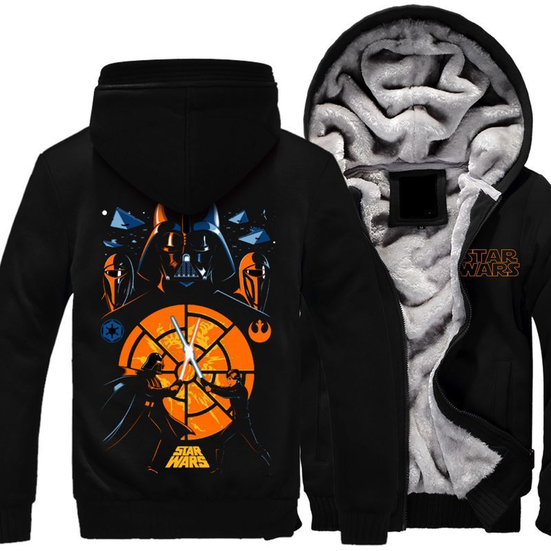 Star Wars Over Print 3d Fleece Zip Hoodie