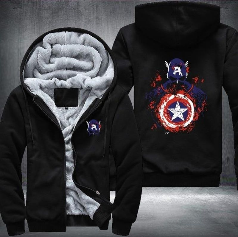 The Avengers Captain America Over Print 3d Fleece Zip 2 Hoodie