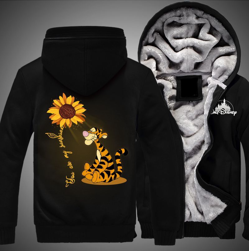 Tigger Winnie The Pooh You Are My Sunshine Print 3d Fleece Zip 2 Hoodie