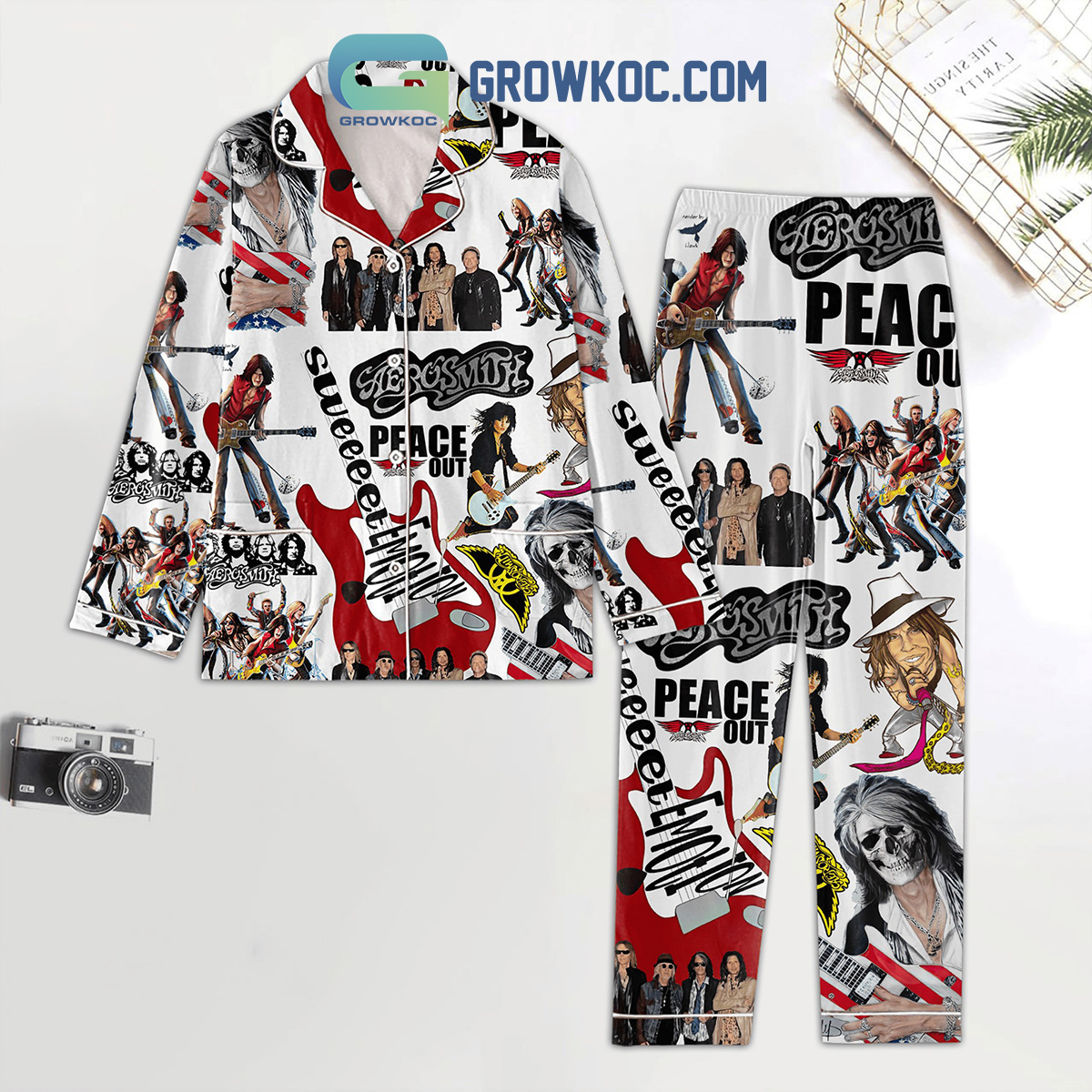 Aerosmith Peace Out Polyester Pajamas Set