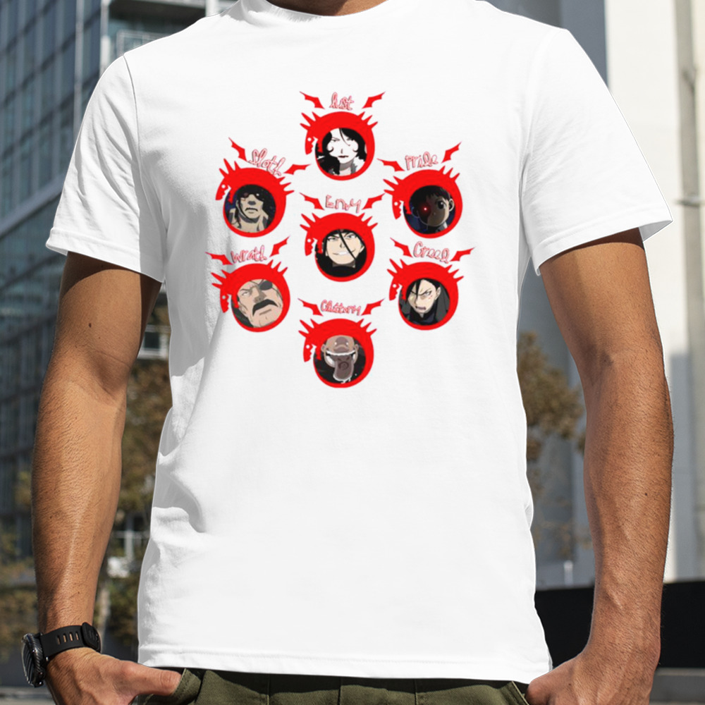 Fma Brotherhood 7 Deadly Sins shirt