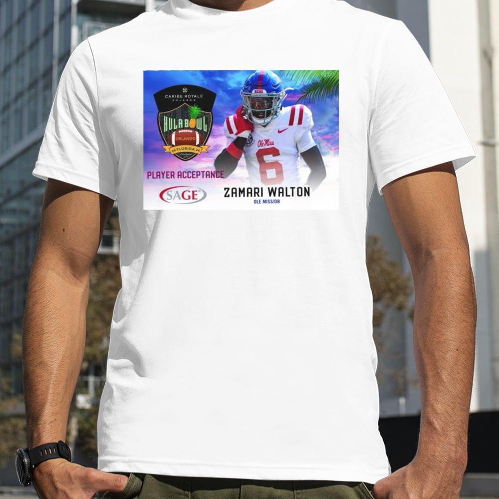 Hula Bowl 2024 NCAA College football Zamari Walton shirt