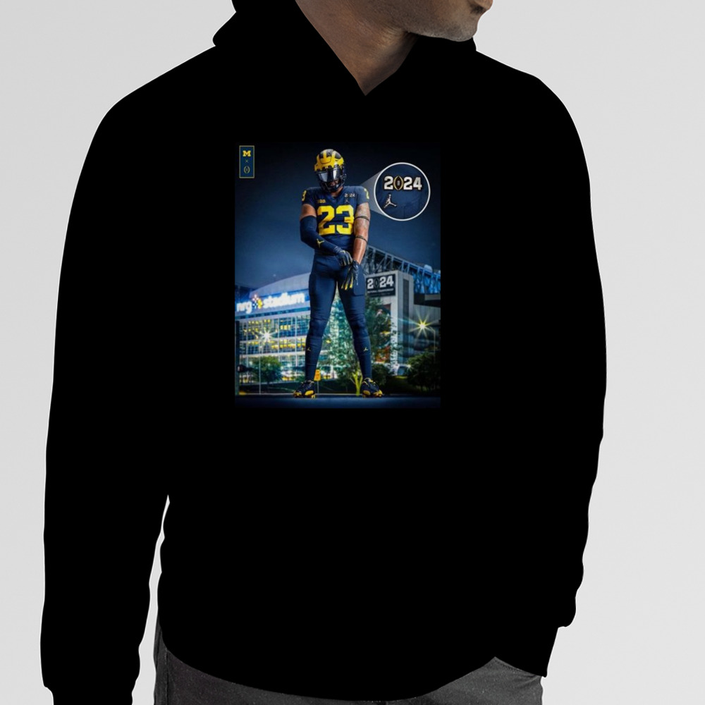 Michigan Wolverines With Uniform In CFP National Championship 2024 TShirt