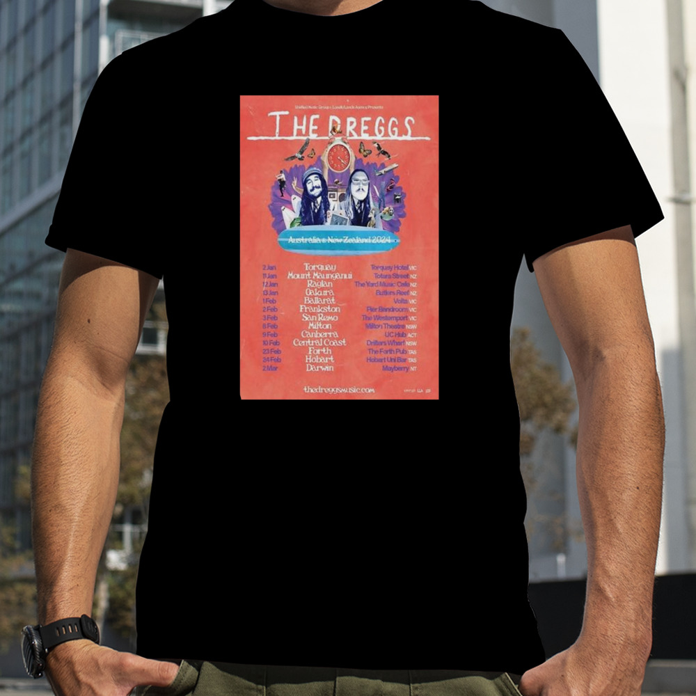 The Dreggs Australia & New Zealand 2024 Tour T-shirt