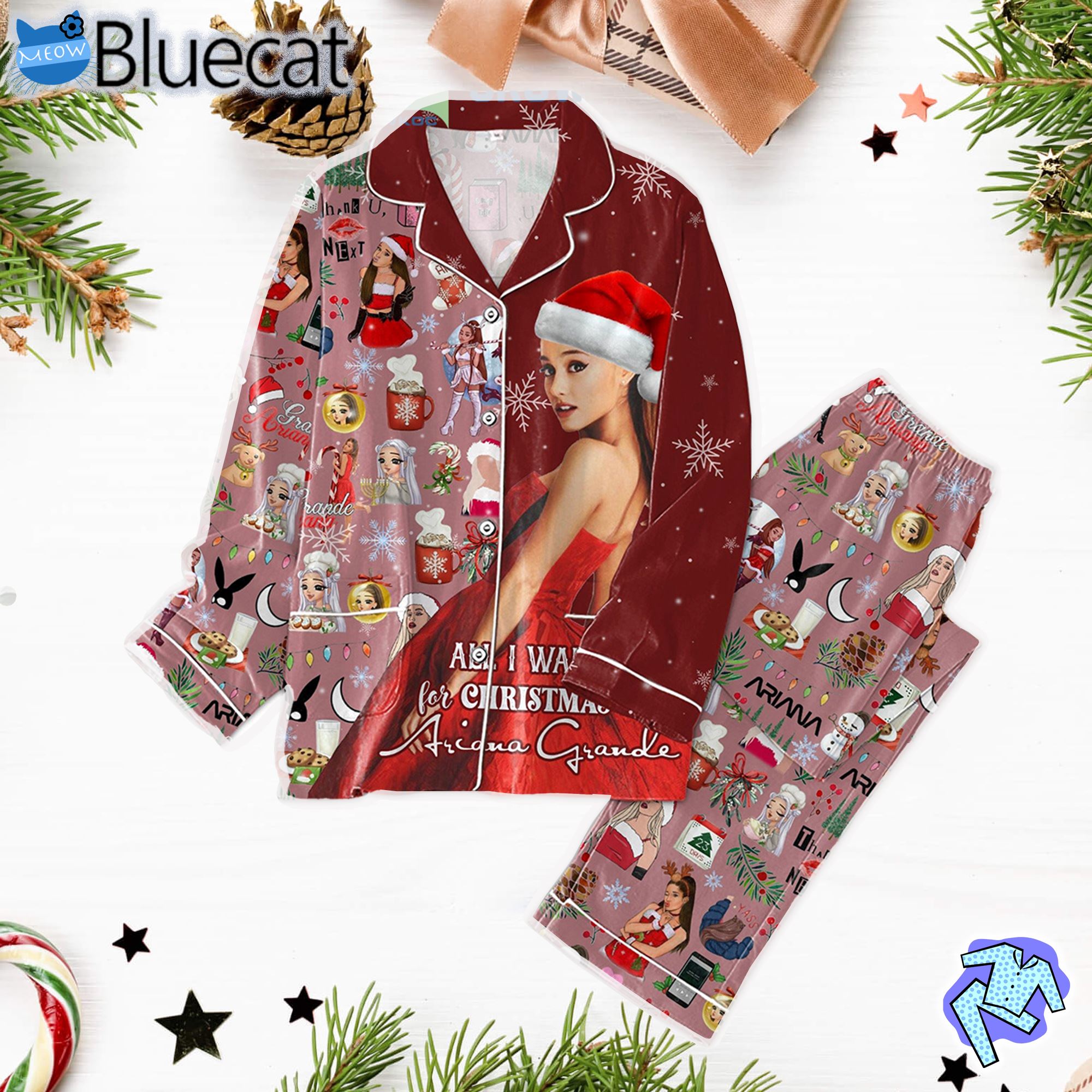 All I Want For Christmas Is Ariana Grande Pajamas Set