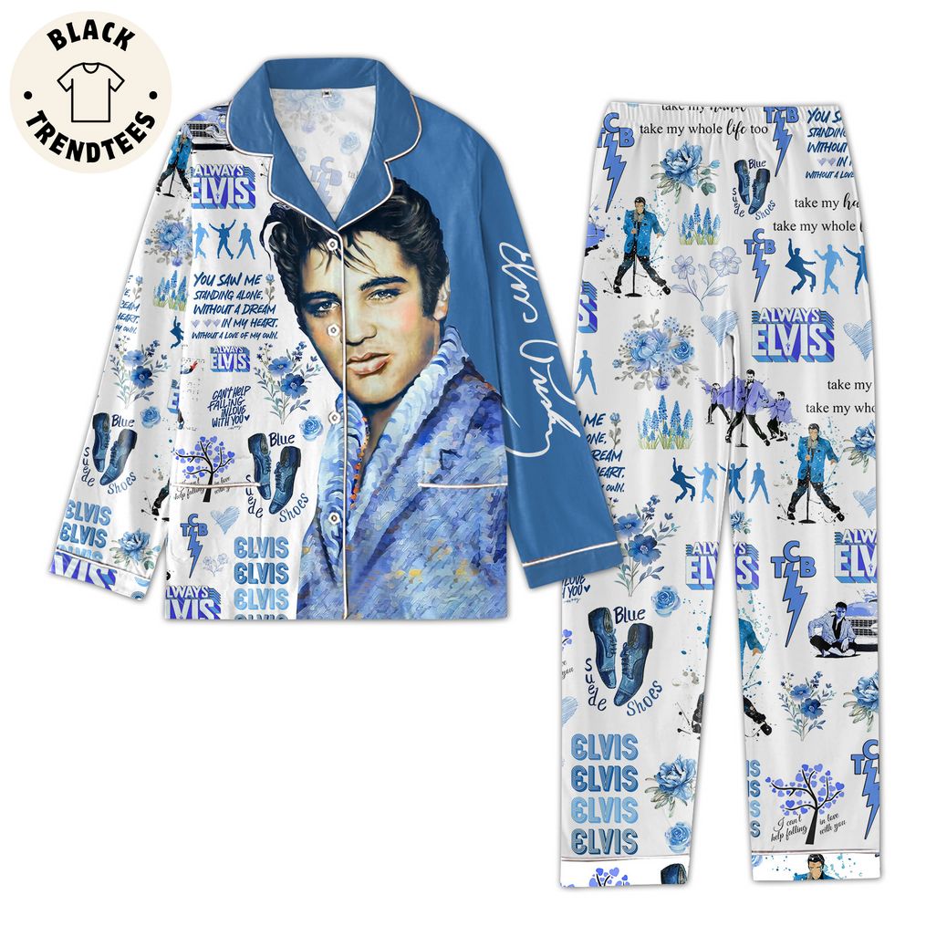 Always Elvis Blue Suede Shoes Pijamas Set