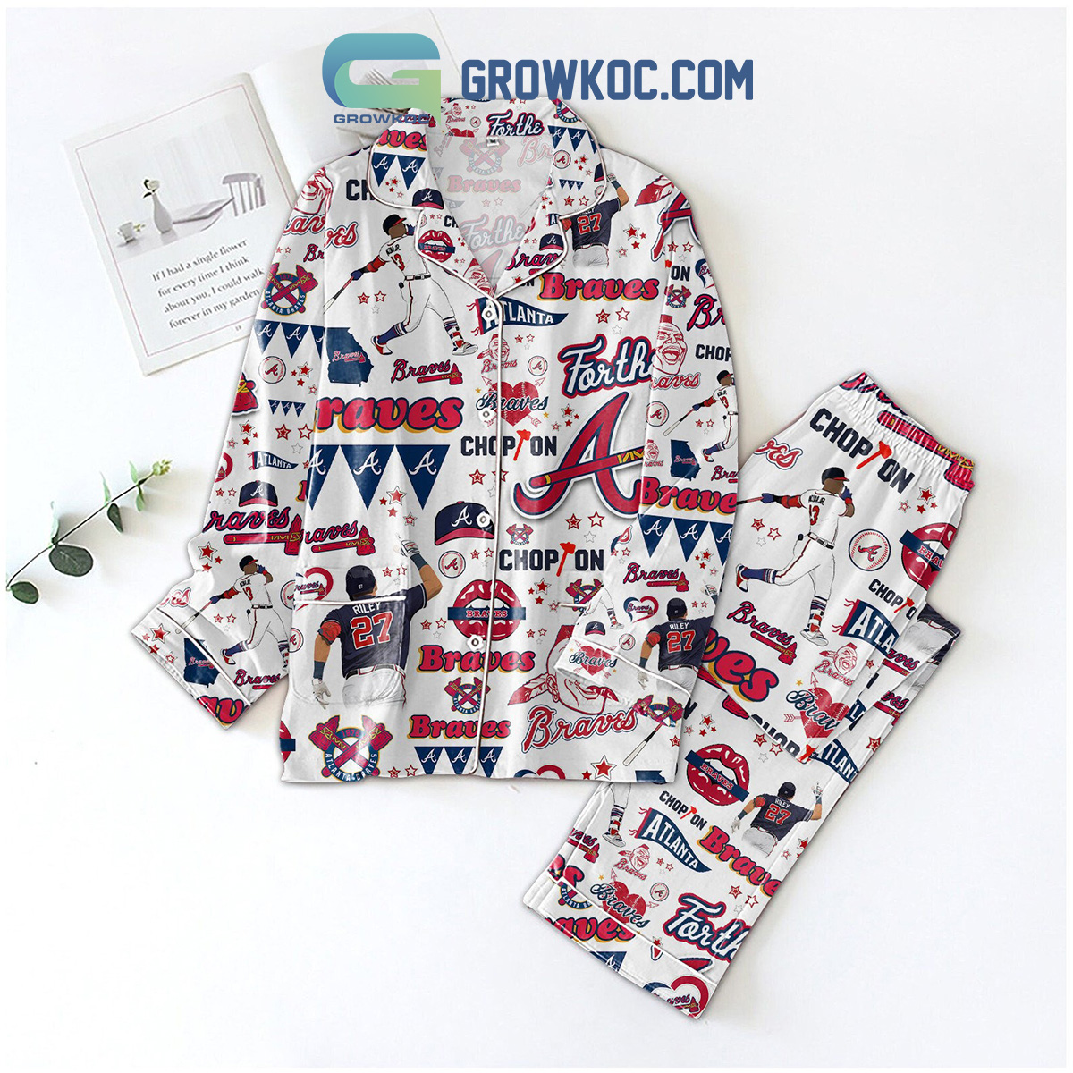 Atlanta Braves Love Pajamas Set