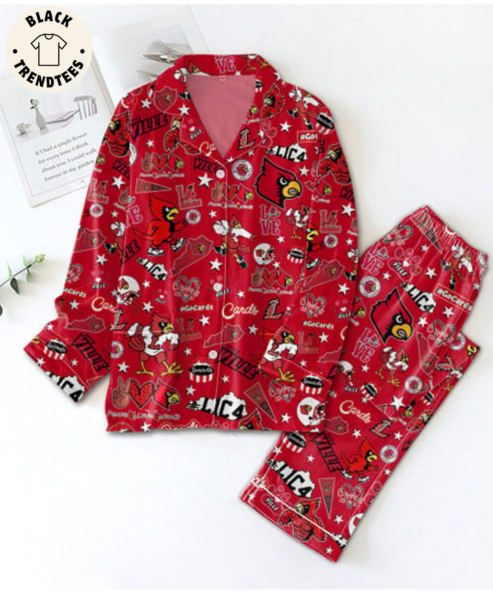 BEST Carcls Gocards Ville Lic4 Mascot Design Red Pijamas Set