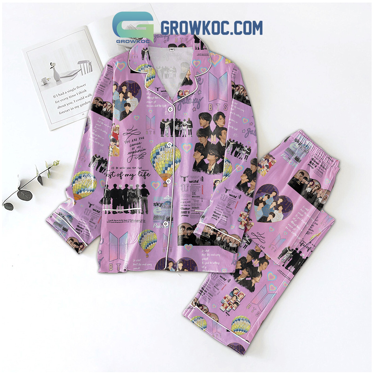 BTS Love Yourself Polyester Pajamas Set