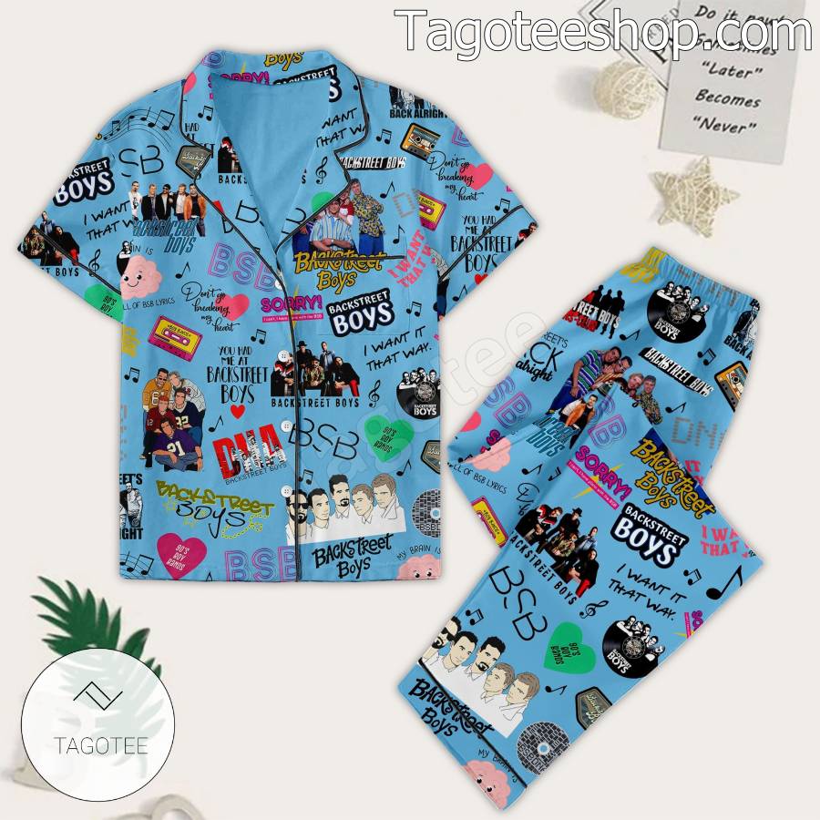 Backstreet Boys Music Pattern Fan Sleepwear Set