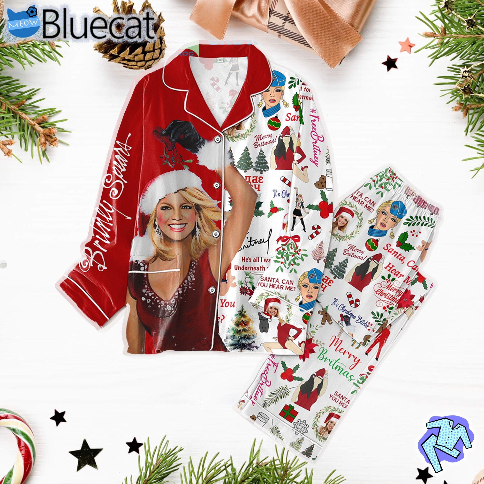 Britney Spears Hes All I Want Just For Me Underneath My Christmas Tree Pajamas Set