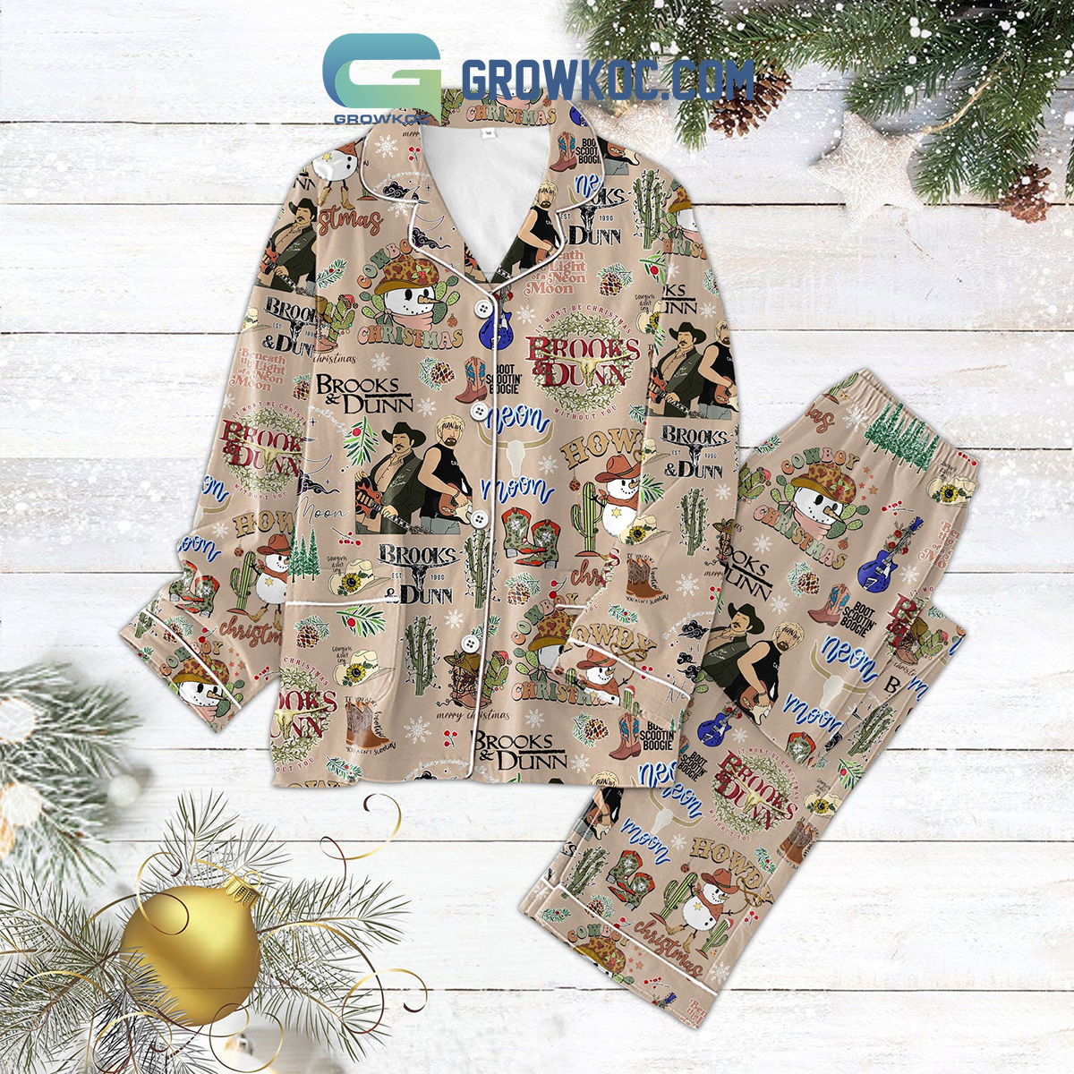 Brooks&Dunn It Won't Be Christmas Without You Pajamas Set