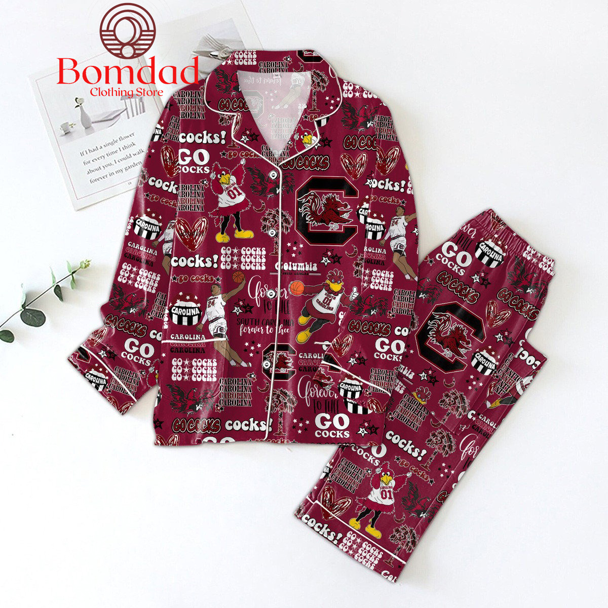 Carolina South Gamecocks Go Cocks Forever To Thee Pajamas Set - Bomdad