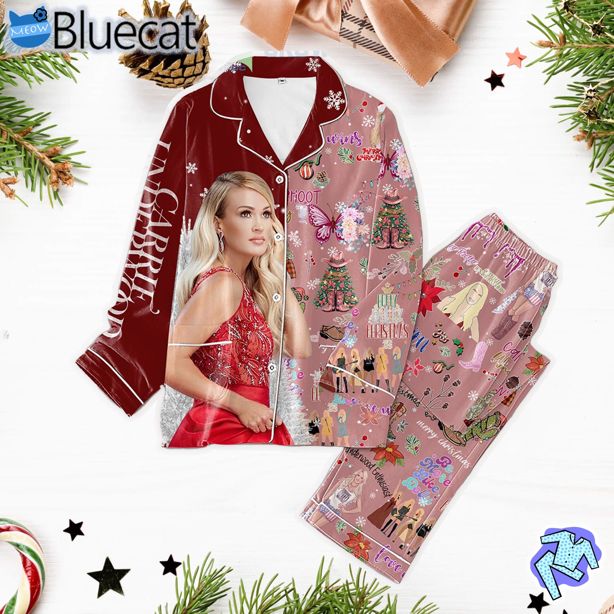 Carrie Underwood Have A Holly Dolly Christmas Pajamas Set