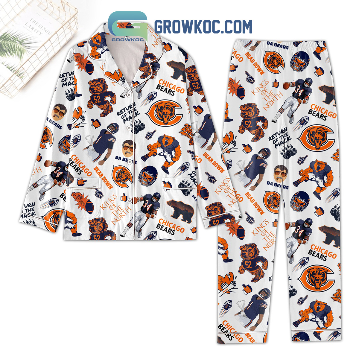 Chicago Bears King of The North Pajamas Set