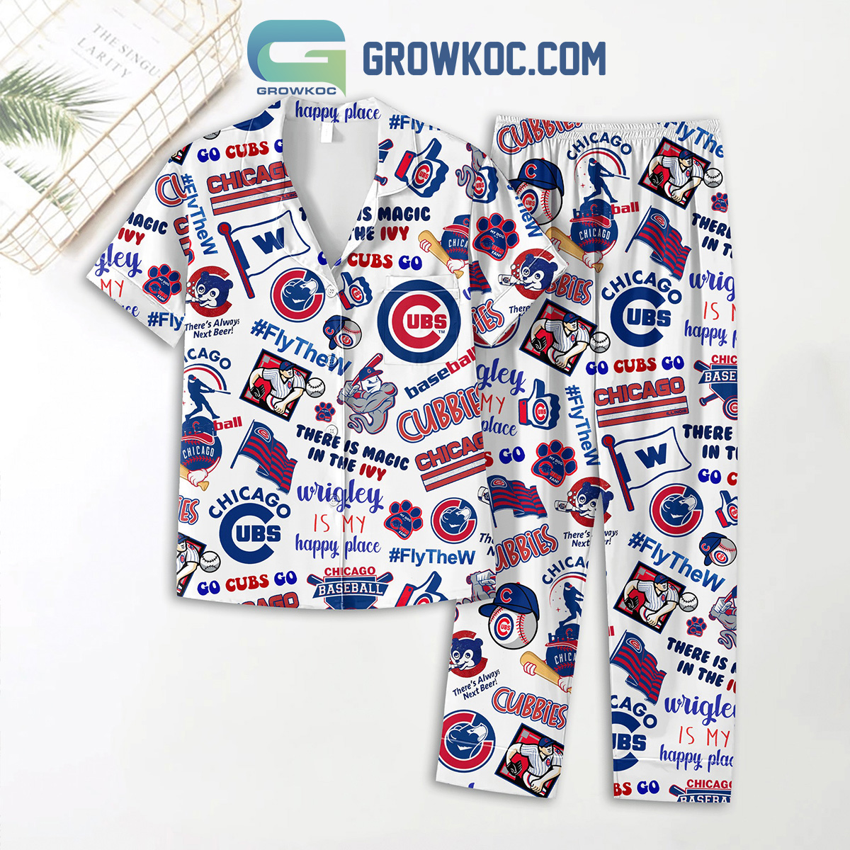 Chicago Cubs There Is Magic In The Ivy Go Cubs Go Pajamas Set