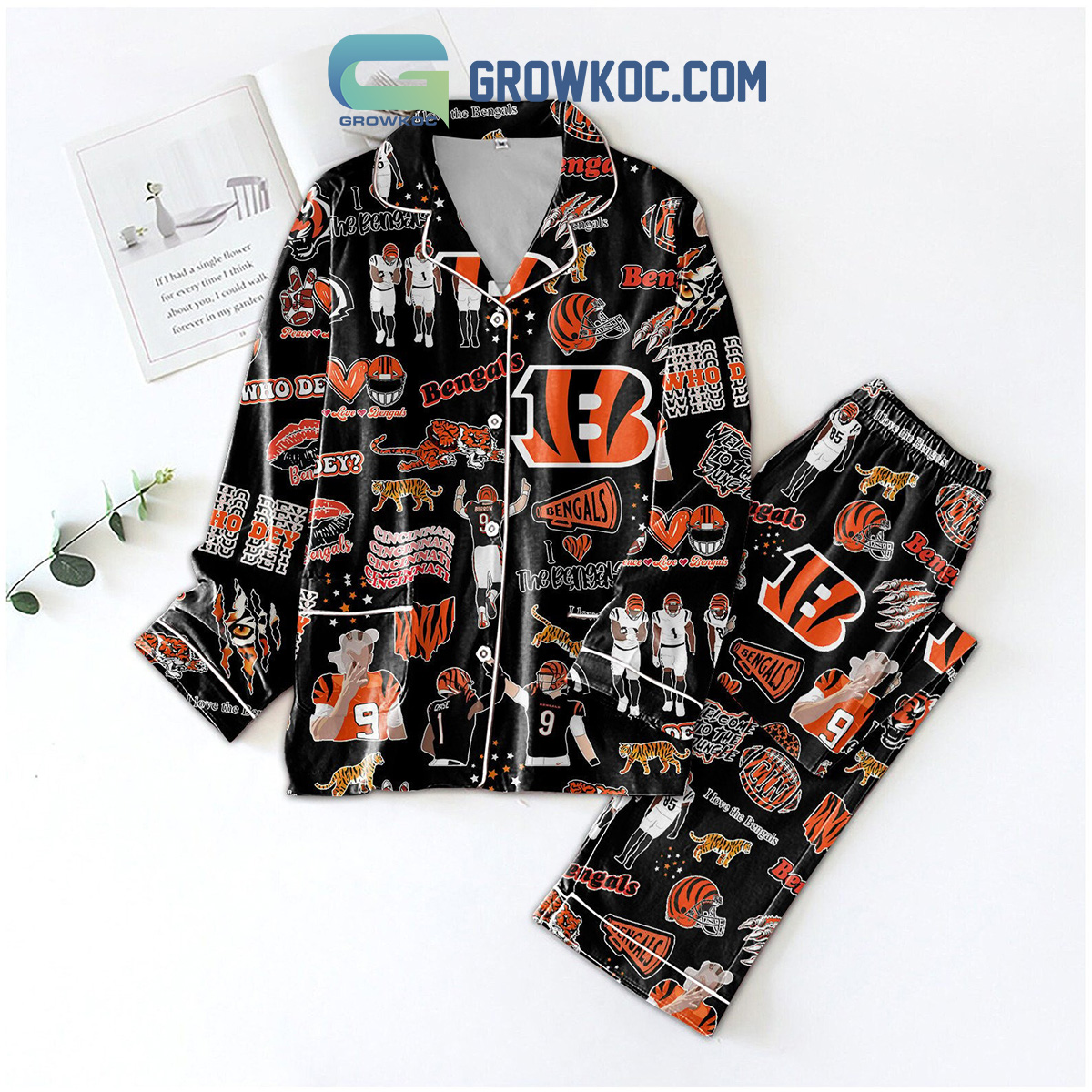 Cincinnati Bengals Welcome To The Jungle Pajamas Set