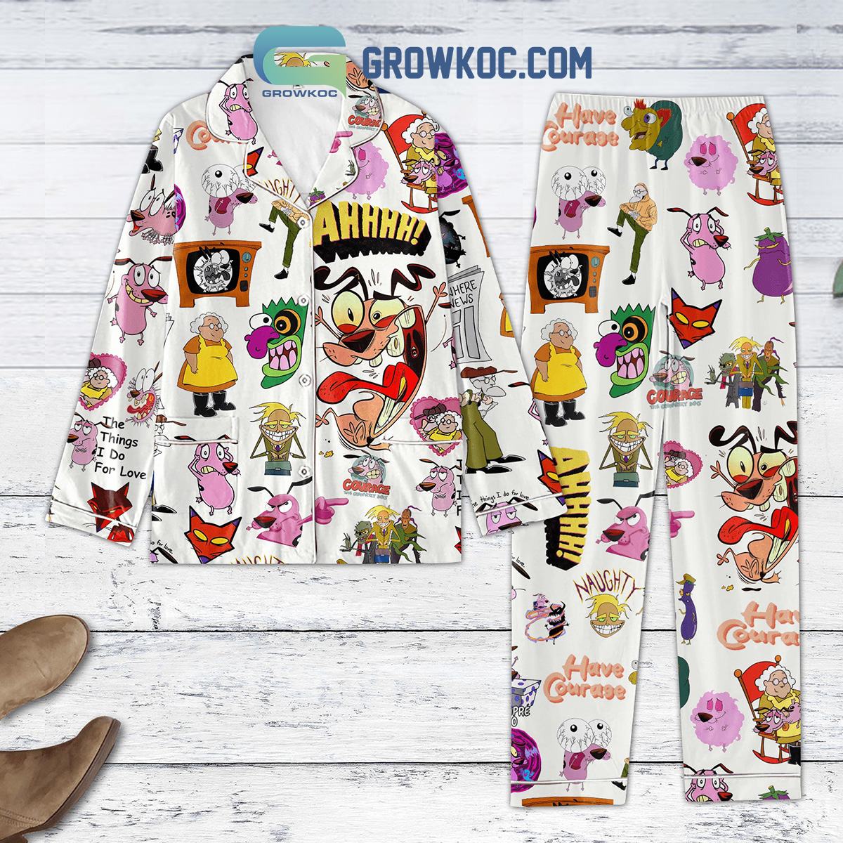 Courage The Cowardly Dog The Thins I Do For Love Pajamas Set