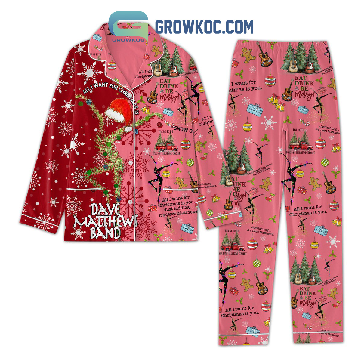 Dave Matthews Band All I Want For Christmas Is You Pajamas Set