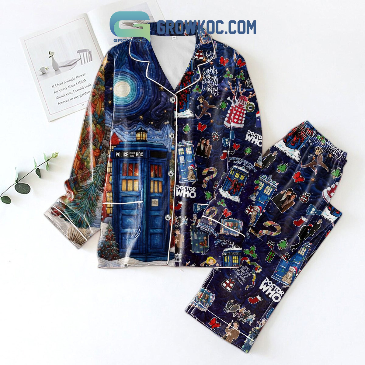 Doctor Who Merry Christmas Planet Earth Pajamas Set