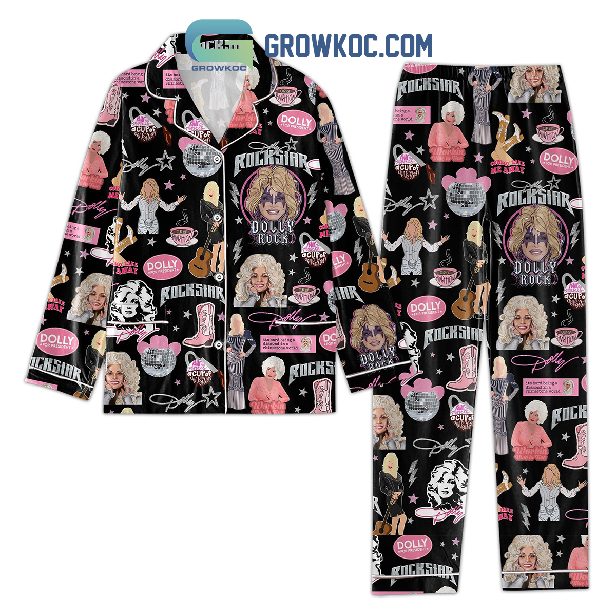 Dolly Parton Cowboy Take Me Away Pajamas Set