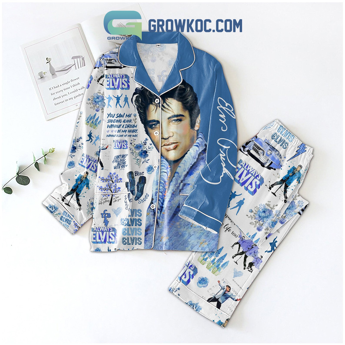 Elvis Presley Always Elvis Can't Help Falling Inlong With You Pajamas Set