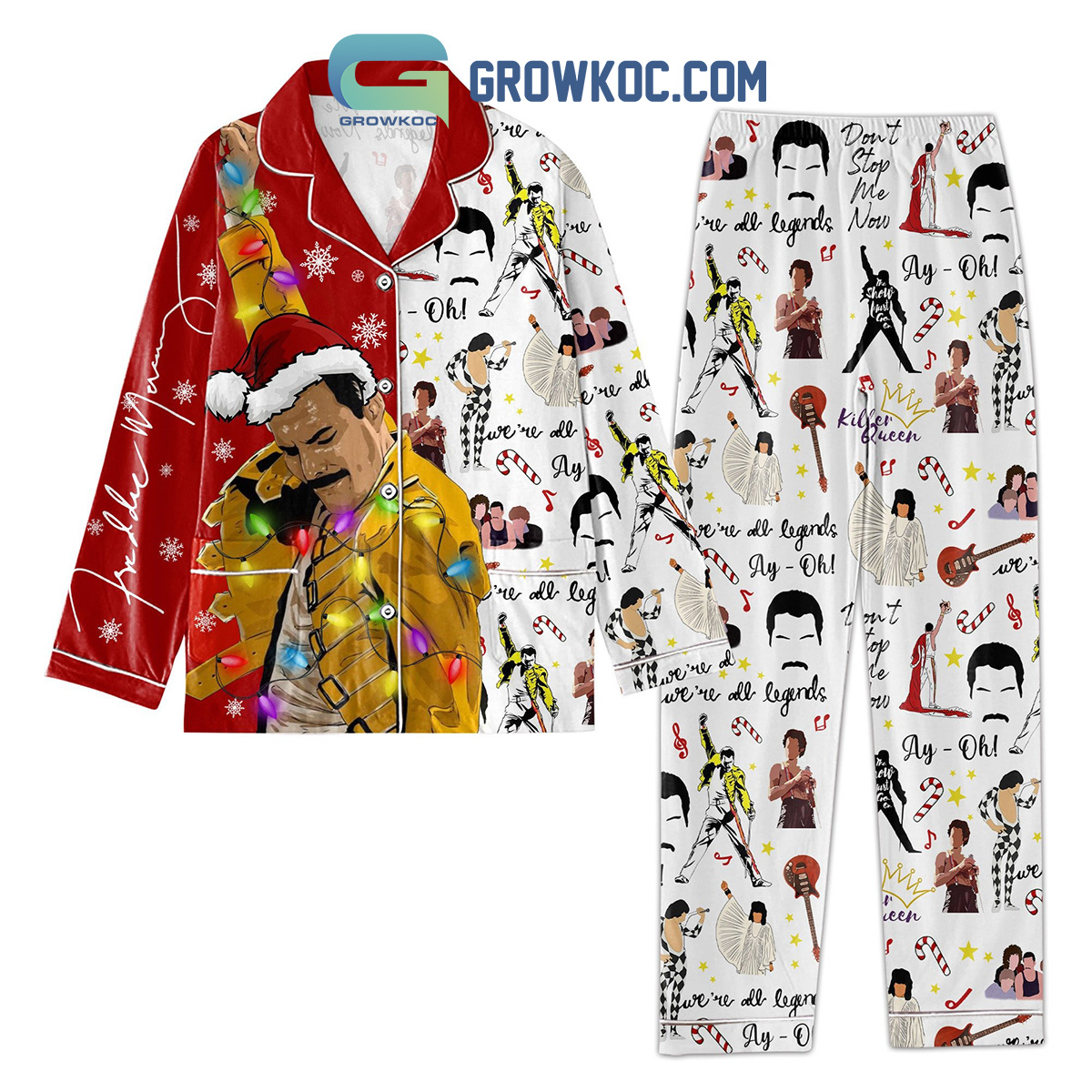 Freddie Mercury Don't Stop Me Now Pajamas Set