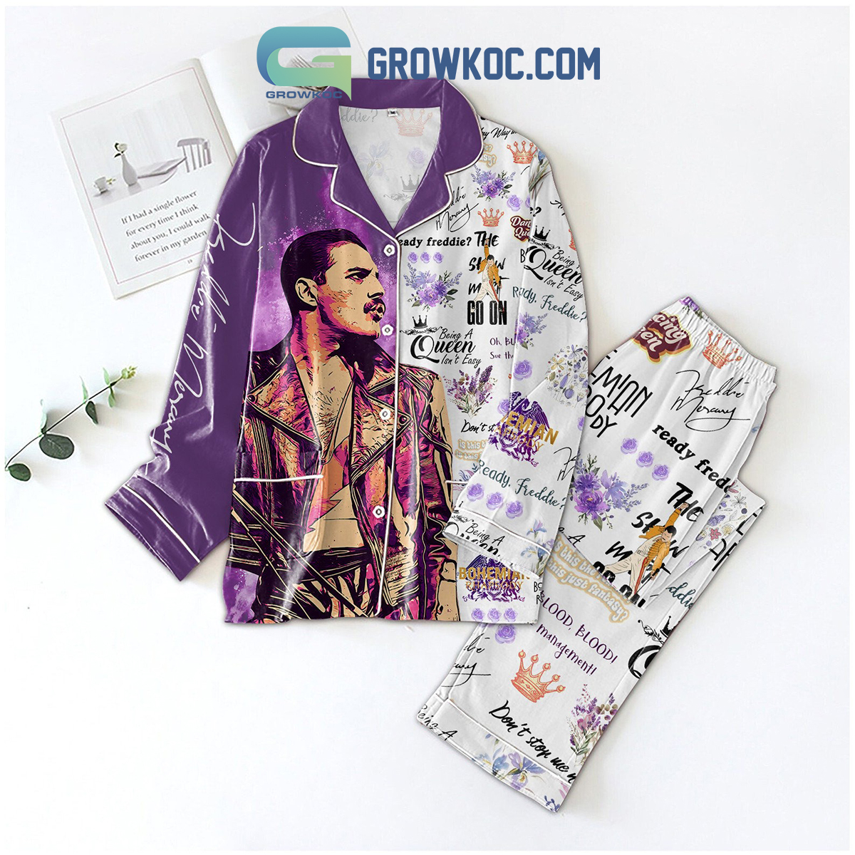 Freddie Mercury Nohemian Rhapsody Pajamas Set