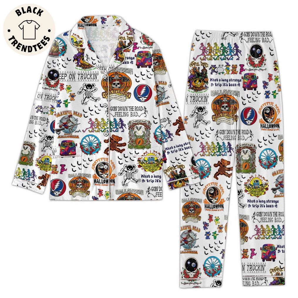 Grateful Dead Halloween Button Down Pijamas Set