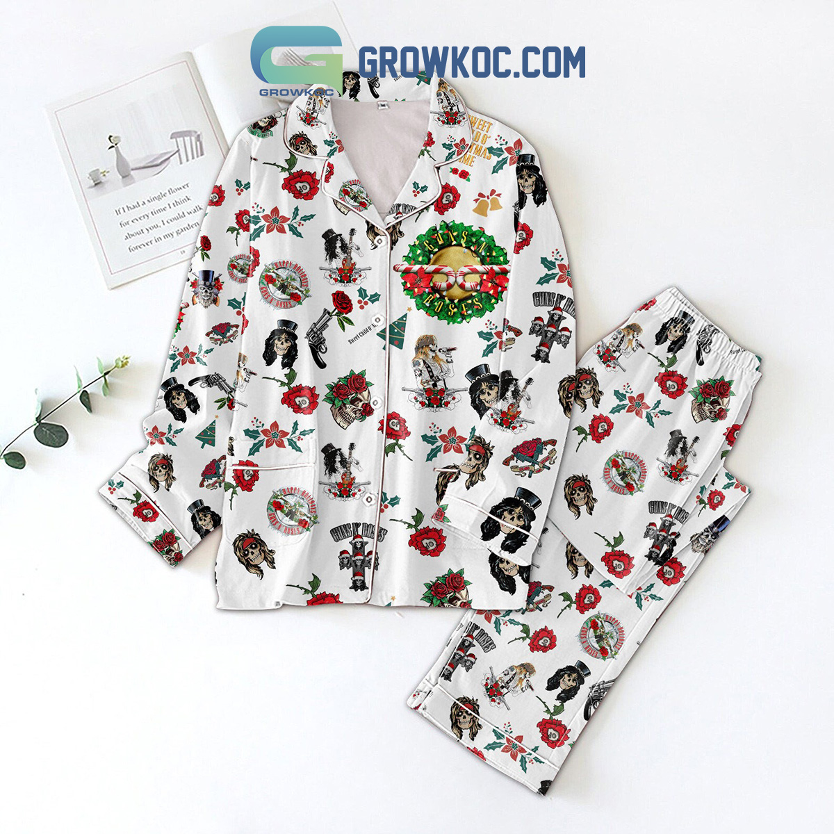 Guns N' Roses Merry Christmas Pajamas Set