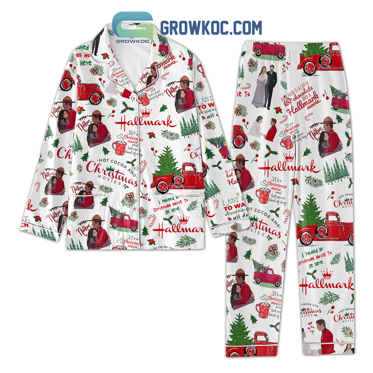 Hallmark Christmas Movie & Hot Cholocalte Pajamas Set