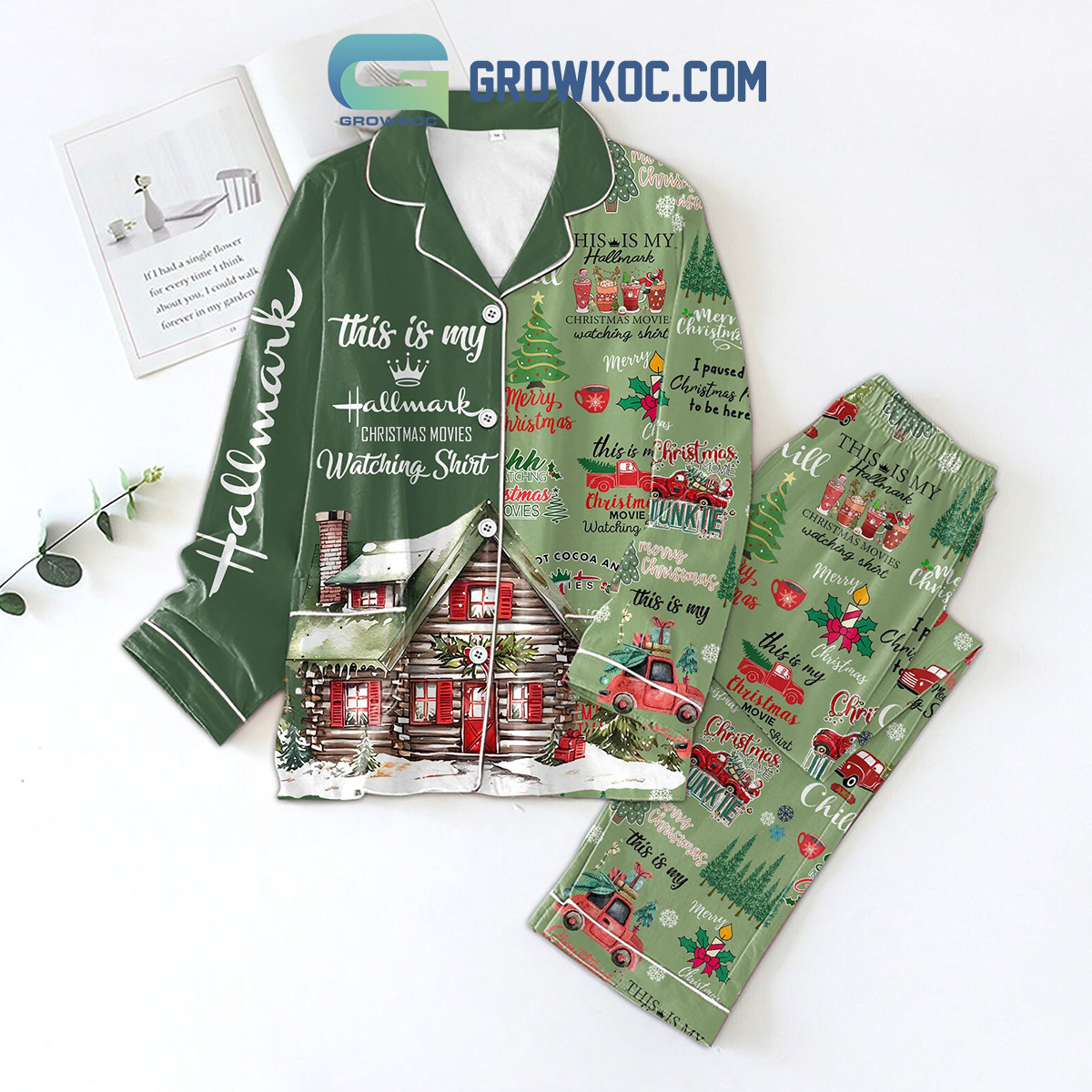 Hallmark Christmas Movies Merry Xmas Pajamas Set