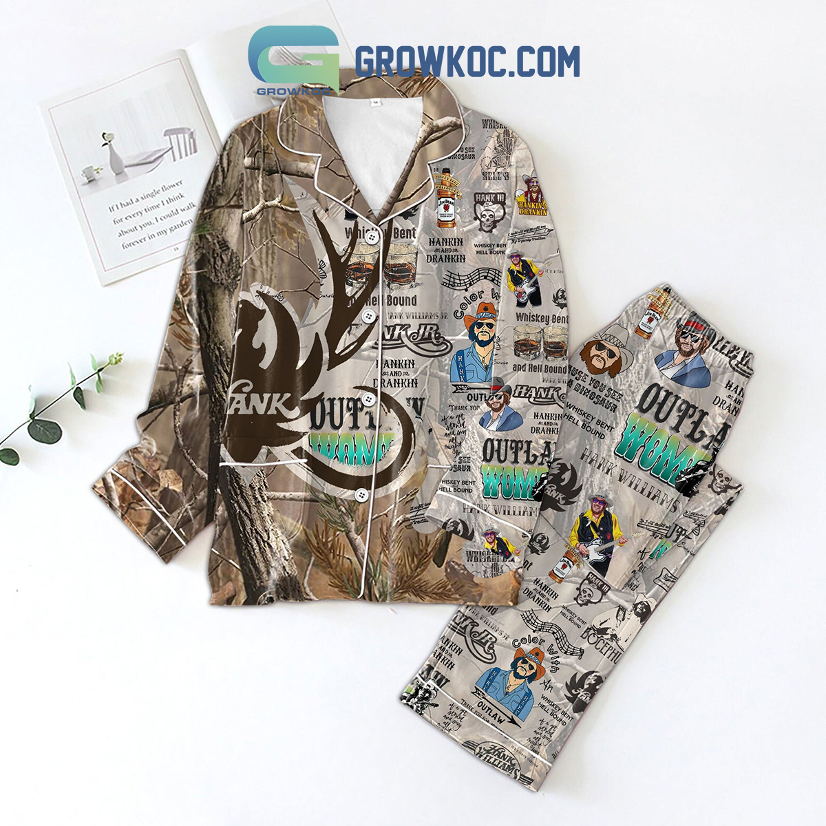 Hank William Jr Whiskey Bent And Hell Bound Pajamas Set