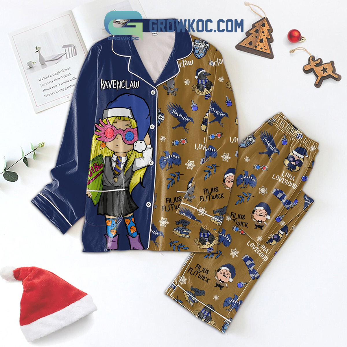 Harry Potter Ravenclaw Luna Lovegood Alius Flitwick Pajamas Set