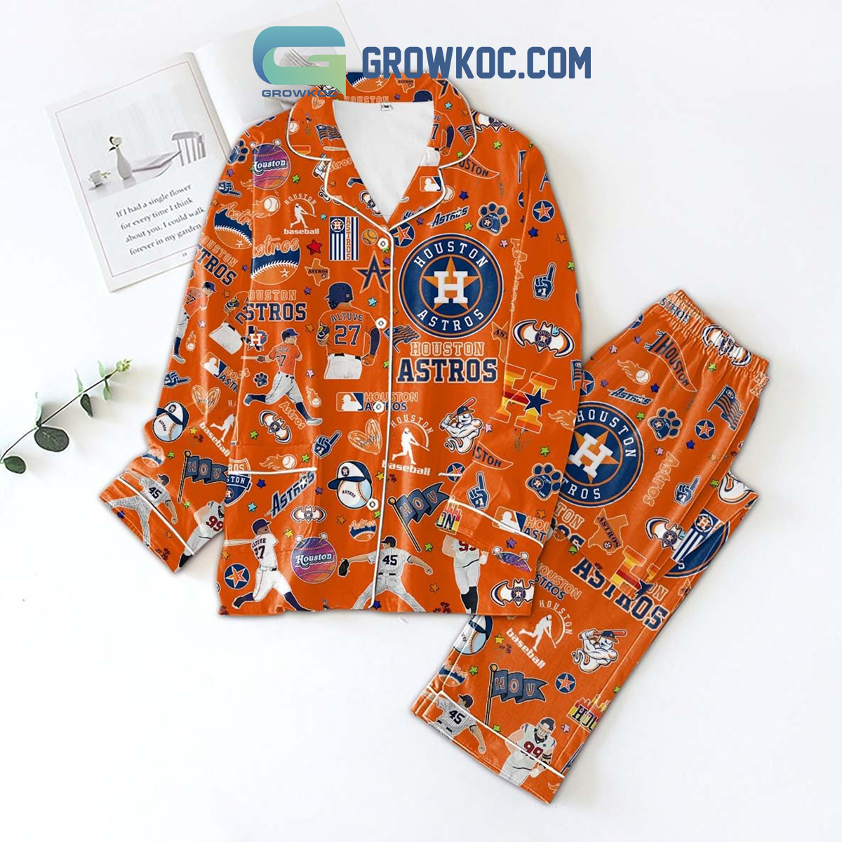 Houston Astros Baseball New Styles Pajamas Set