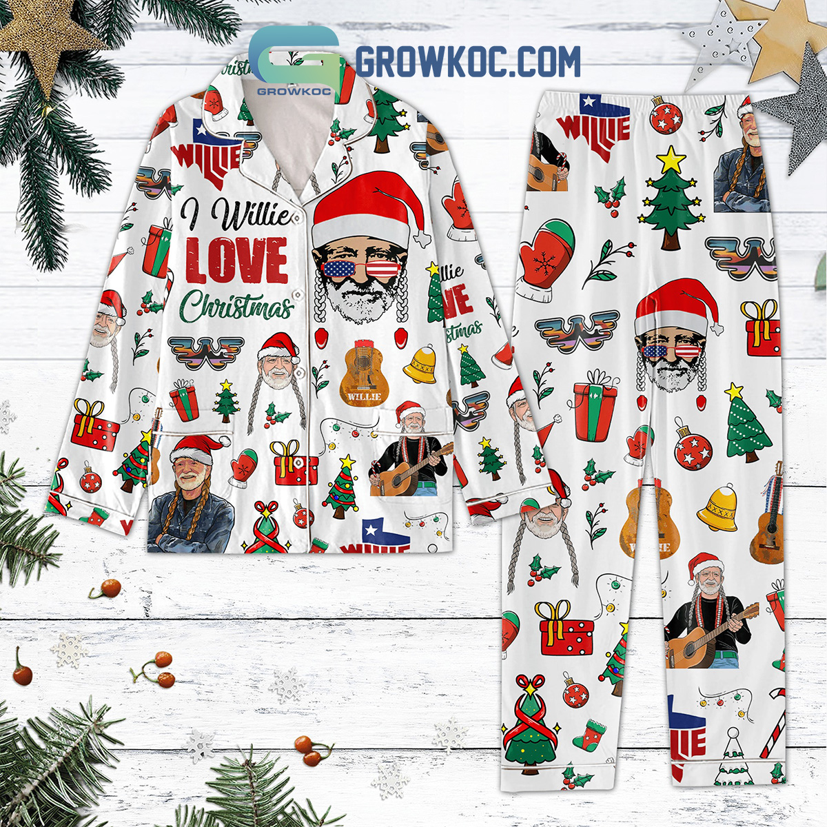 I Willie Love Christmas Pajamas Set