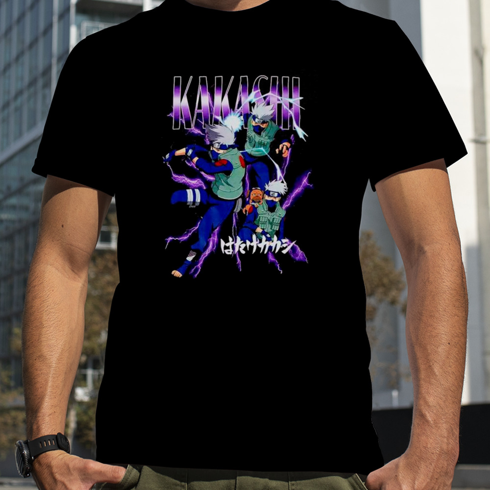 Naruto Shippuden Kakashi Purple Chidori Dark Wash shirt