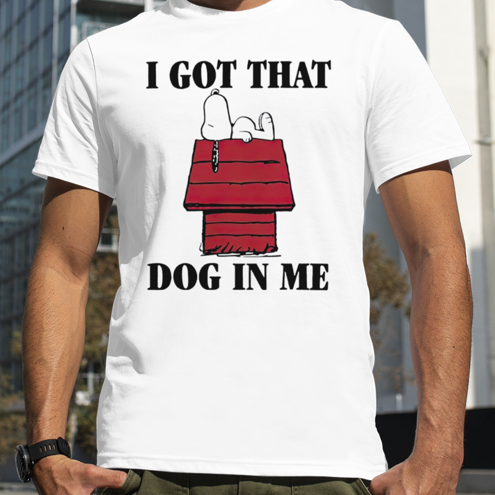 Cartoon Beagle Snoopy dog in me shirt