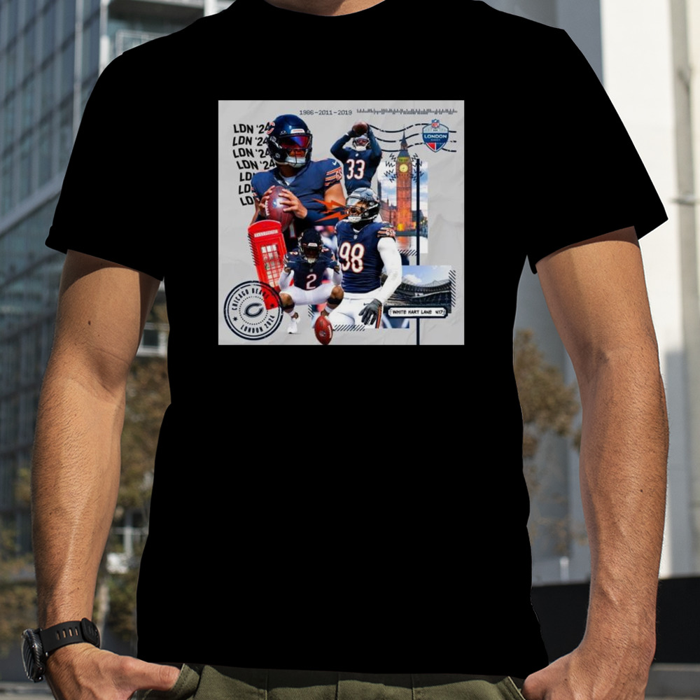 Chicago Bears Headed Back To London Town 1986 2011 2019 2024 T-shirt