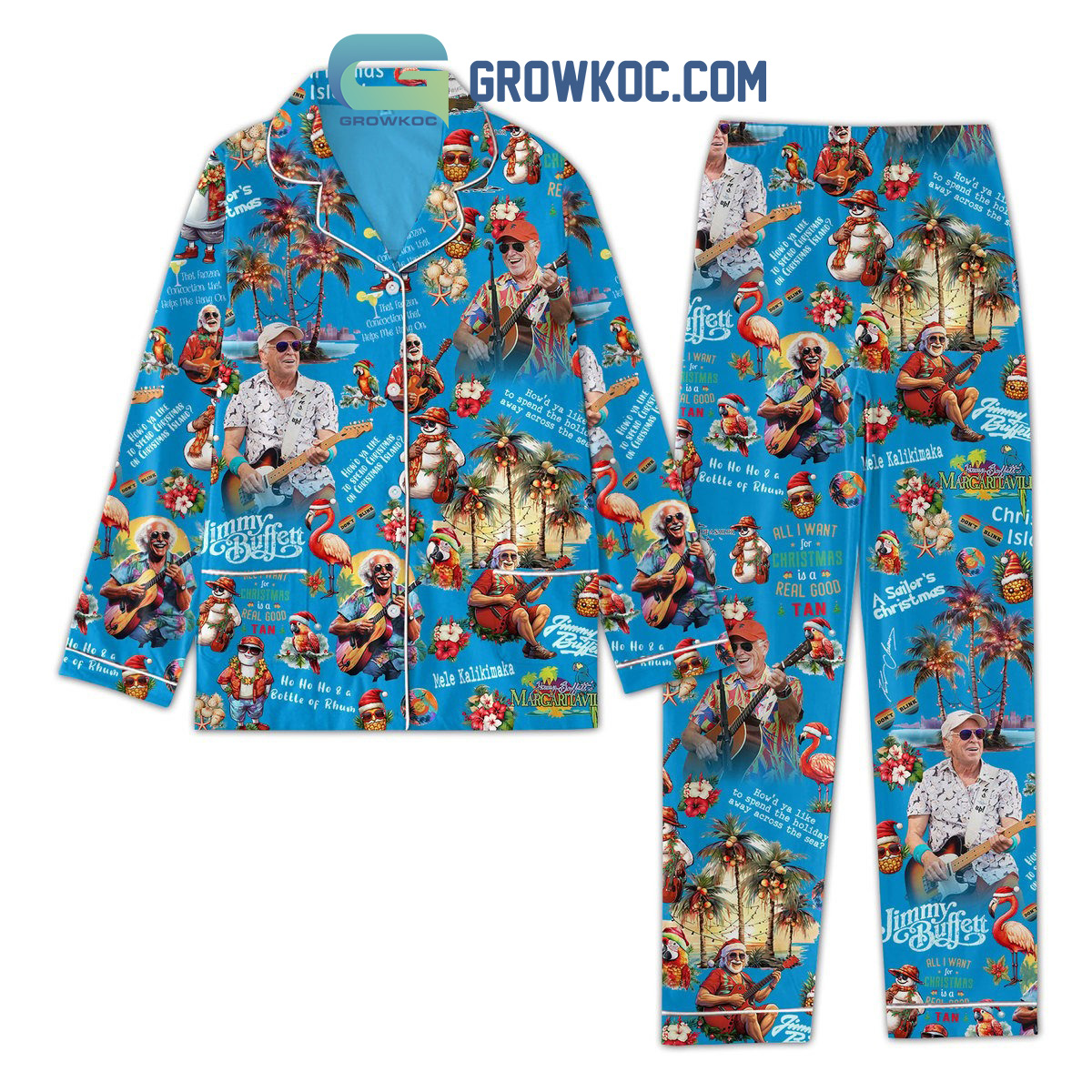 Jimmy Buffett A Sailor's Christmas Pajamas Set