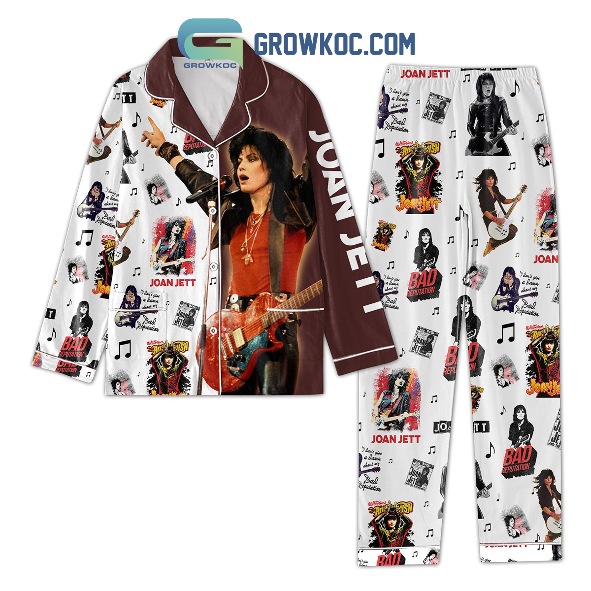 Joan Jett Bad Reputation Polyester Pajamas Set