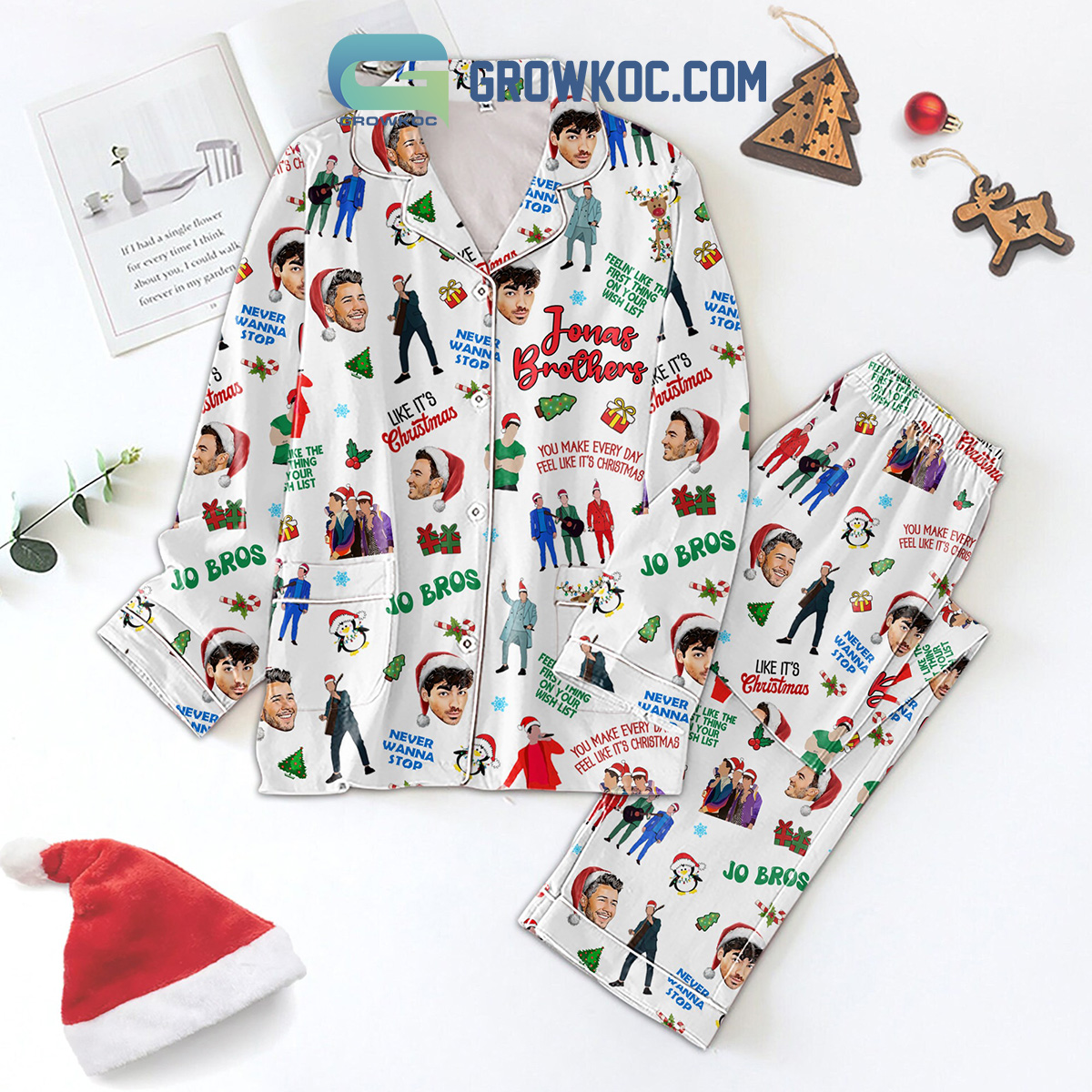 Jonas Brothers You Make Every Day Feel Like It's Christmas Pajamas Set