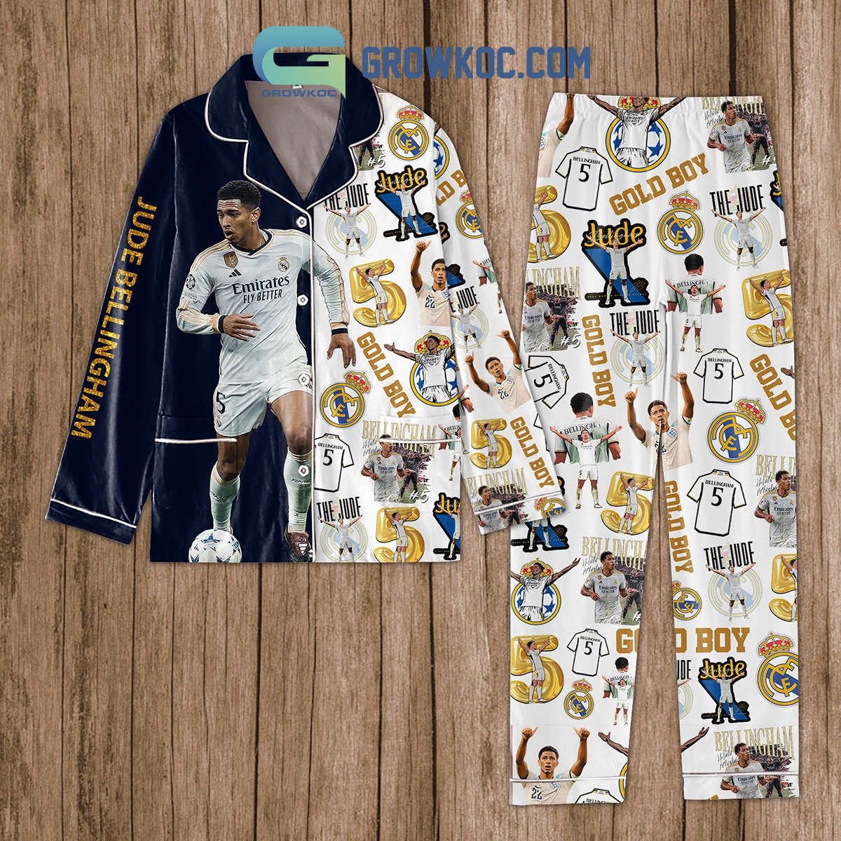 Jude Bellingham Real Madrid Soccer Polyester Pajamas Set