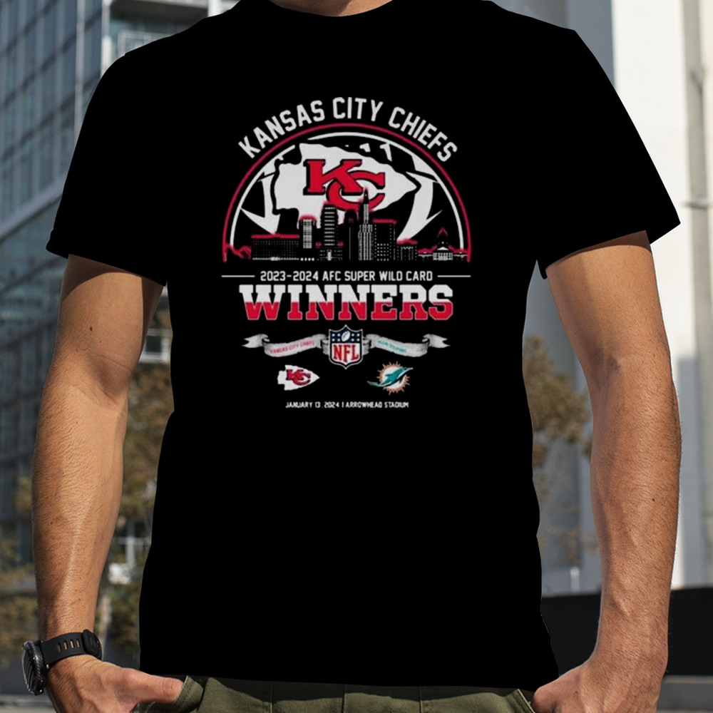 Kansas City Chiefs 2023 2024 AFC Super Wild Card Winners NFL Playoffs Shirt