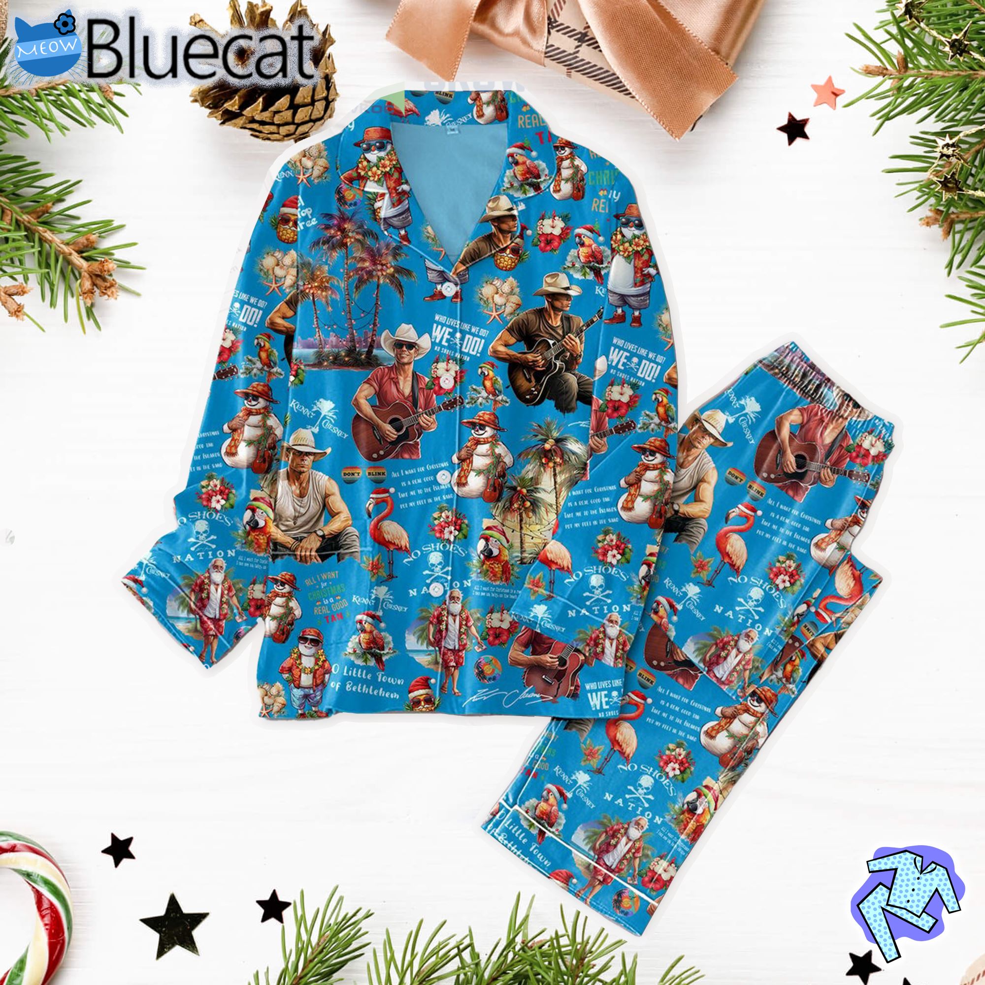 Kenny Chesney Merry Christmas Pajamas Set