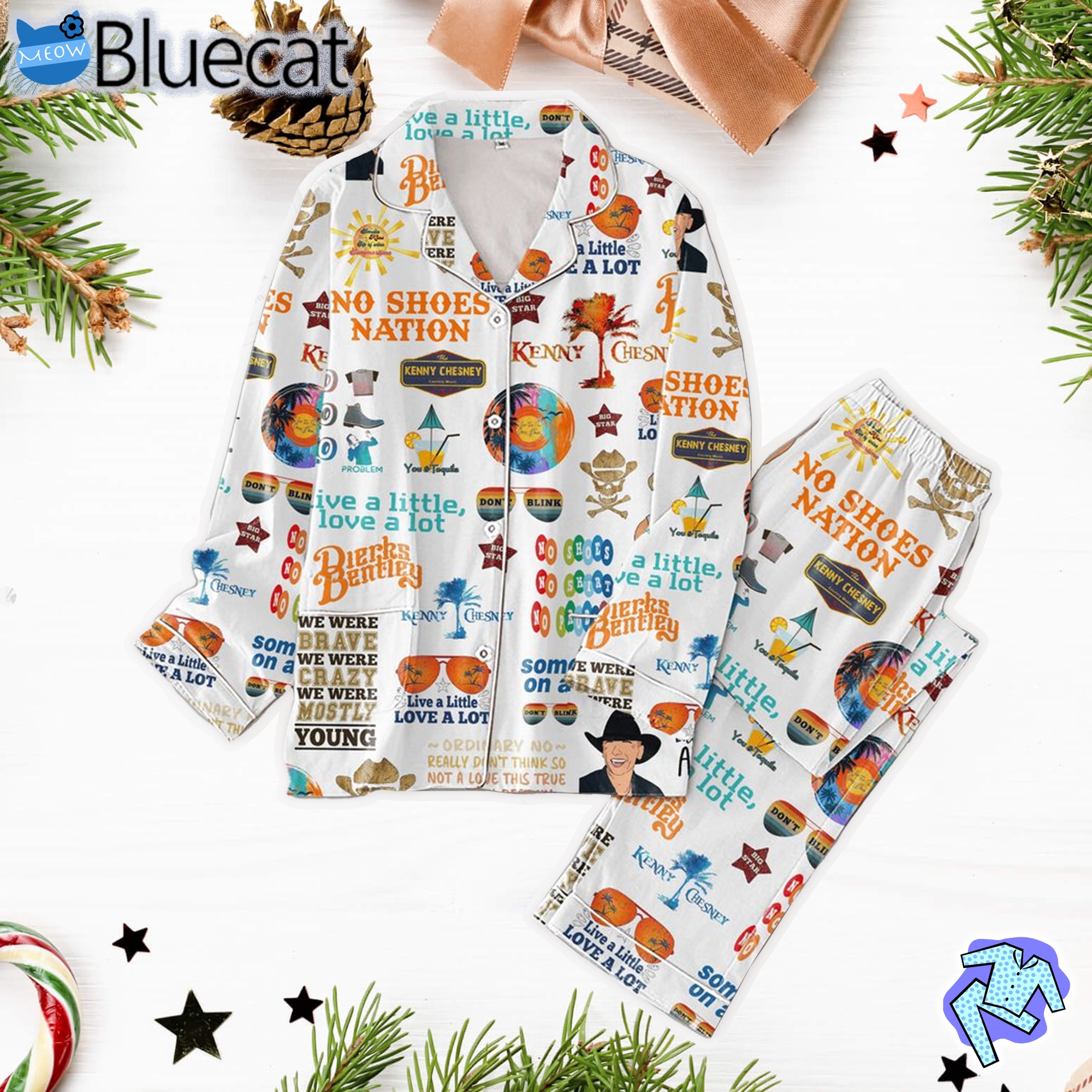 Kenny Chesney No Shoes Nation Dierks Bentley Pajamas Set