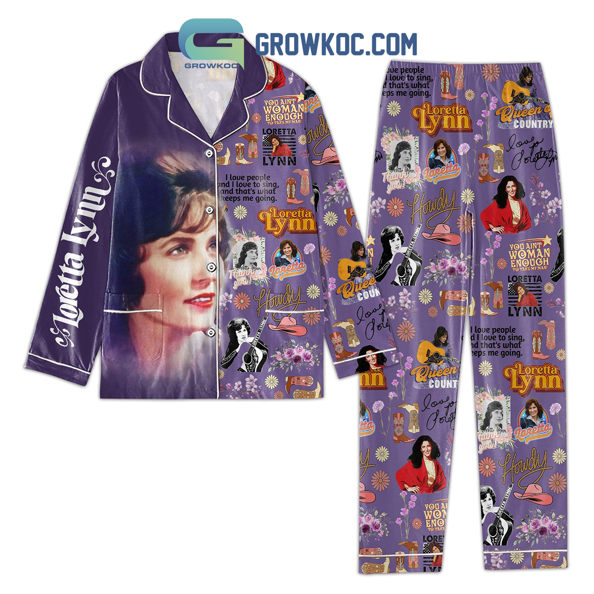 Loretta Lynn You Aint Woman Enough To Take My Man Pajamas Set